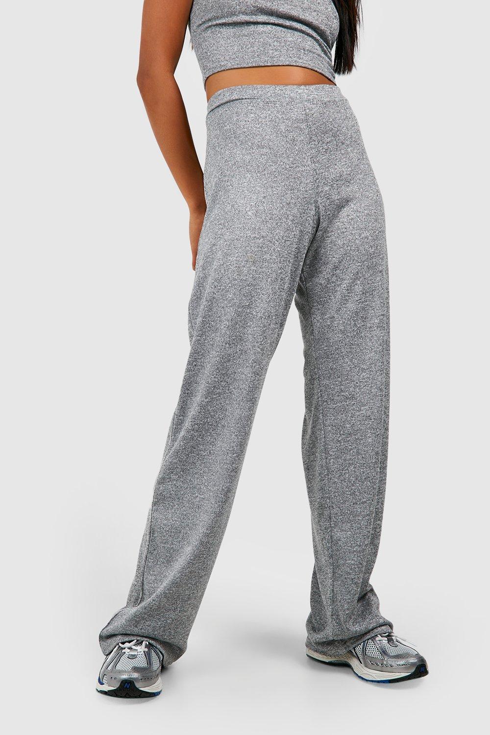 Super Soft Marl Mid Rise Straight Leg Trouser